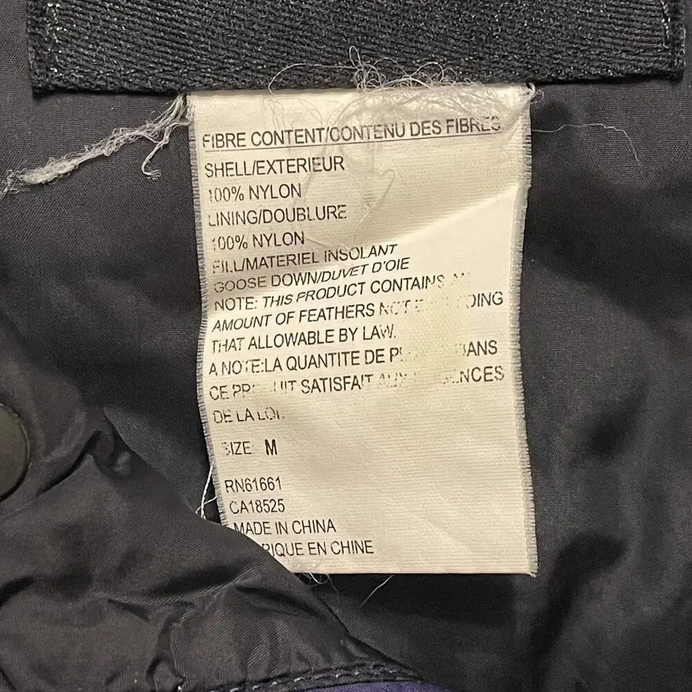 The North Face Vest Mens Medium Deep Purple Goose Down Puffer Insulated Nylon